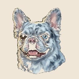 Fluffy Blue Merle Frenchie
